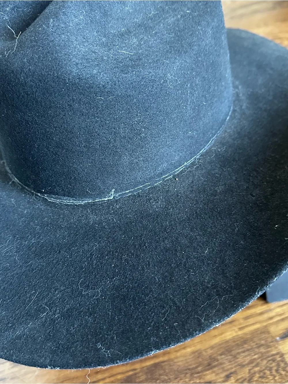 Justin by Milano Hat Co Black XX 100% wool cowboy hat western headwear size 7.5